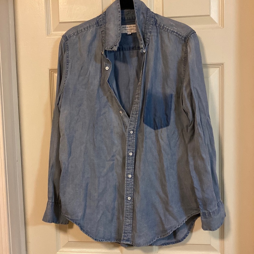 Blue shirt shop button down